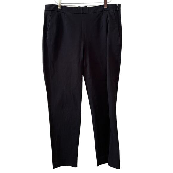 J Crew Martie Stretch Cotton Cropped Pants Black 8 - Picture 1 of 5